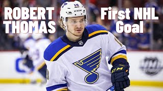 Robert Thomas 18 St Louis Blues first NHL goal Nov 21 2018 [upl. by Ahsinac426]