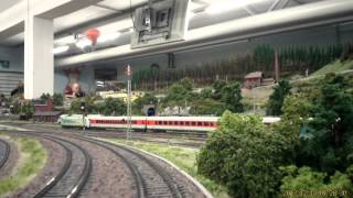 Video Fahrt auf der Modellbahnanlage des Modelleisenbahnclub Landshut Bayern [upl. by Selyn]