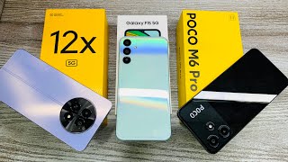 Realme 12x 5g vs Samsung F15 5g vs Poco M6 Pro 5g  Best konsa   Gaming Processor 🎮 Best Camera [upl. by Omura]