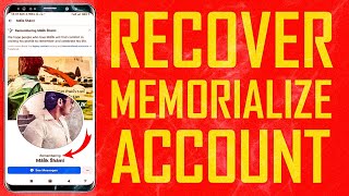 How To Recover Memorialize Facebook Account  Recover Remembering Facebook Account [upl. by Naujek]