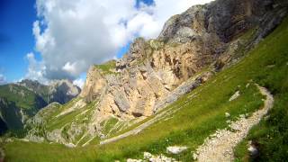 Traversata Passo Ombretta da Alba di Canazei Tn [upl. by Enialahs]