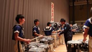 BLUEHAWKS 2016 Drumline warmup [upl. by Neelahtak268]