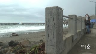 High surf brings wave of onlookers and business to Cayucos [upl. by Harikahs]