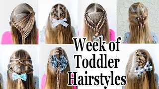 7 Quick and Easy Half up Toddler Hairstyles [upl. by Arnold]