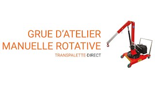 Grue datelier manuelle rotative  transpalettedirect [upl. by Naik]