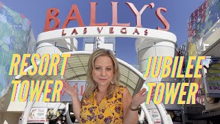 Ballys Las Vegas  2 Room Tours Resort Tower and Jubilee Tower Rooms ballys lasvegashotels [upl. by Letnuahc32]