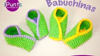 Tutorial Babuchinas Zapatillas a ganchillo paso a paso [upl. by Alurd242]