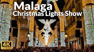 Malaga Christmas Lights Show in December 2022 Full Show 4K UHD [upl. by Bevvy598]