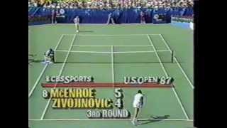 Slobodan Zivojinovic vs J McEnroe US Open 1987  0418 [upl. by Pry448]