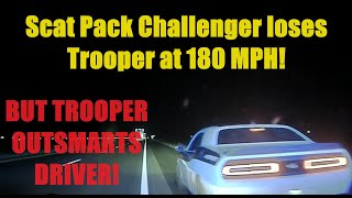 SCAT PACK Challenger goes 170185 MPH fleeing from Arkansas State Police  Trooper outsmarts him [upl. by Adlesirhc]