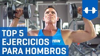 Top 5 Mejores Ejercicios Para Hombros con Mancuernas  Rutina para Deltoides [upl. by Ruhtracm]