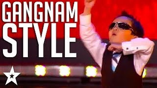 4 Year Old Kid Tristan Dances Gangnam Style on Belgiums Got Talent  Got Talent Global [upl. by Ahsinrac]