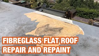 How to repair and repaint a damaged fibreglass flat roof [upl. by Nyloj]