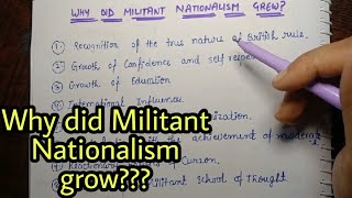 Why did Militant Nationalism Grow  Modern History  Spectrum National Movement An aspirant [upl. by Yekcim]