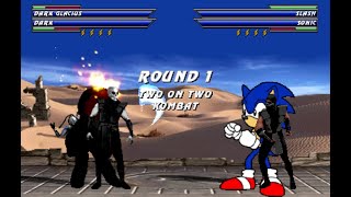 Dark Glacius\Dark vs Slash\Sonic MKP TAG BATTLE [upl. by Avirt]