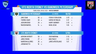 NSW Premier Cricket  PoidevinGray Shield  Round 5  UTS North Sydney v Randwick Petersham [upl. by Ahsinyar]