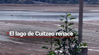 ¡Cuitzeo renace El lago en Michoacán estaba completamente seco ya empieza a llenarse con lluvia [upl. by Aillemac]