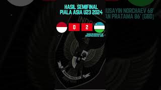 shorts Hasil Semifinal Piala Asia U23 2024  Indonesia vs Uzbekistan U23 PialaAsiaU232024 AFCU23 [upl. by Novaelc]