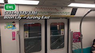 EWL disruption day 6 heavy shaking SMRT  KSF C151A 535536 Boon Lay » Jurong East [upl. by Gruchot]