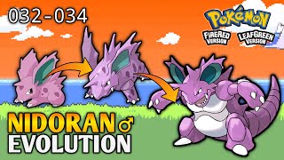 How To Evolve Nidoran ♂ Into Nidorino And Nidoking In Pokemon Fire Red Into Leaf Green  Kanto Dex [upl. by Eemaj]