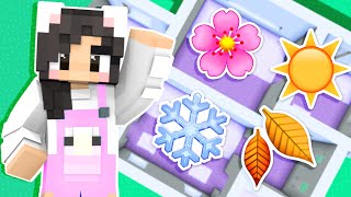 💜Minecraft BUT Every Room is a DIFFERENT SEASON [upl. by Silliw]