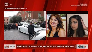 Omicidio Cisterna di Latina oggi laddio a Renée e Nicoletta  Ore 14 del 22022024 [upl. by Scholem224]