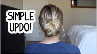 EASY UPDO HACK YOU NEED TO TRY MEDIUM amp LONG HAIRSTYLES [upl. by Madella592]