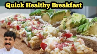 QUICK HEALTHY BREAKFAST RECIPE  Avocado Toast amp Egg Toast  Malayalam [upl. by Etnecniv]