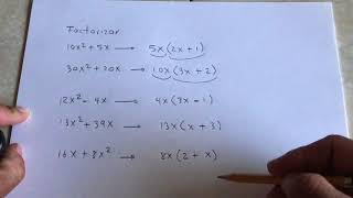 CÓMO FACTORIZAR EXPRESIONES ALGEBRAICAS SENCILLAS [upl. by Pennington]