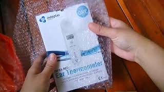 Unboxing Indoplas Infrared Ear Thermometer from Lazada Ph [upl. by Llerut]