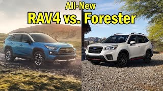 2019 Toyota RAV4 vs 2019 Subaru Forester VISUAL COMPARISON [upl. by Norrehs471]