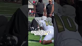 Deion Sanders TROLLING Travis Hunter shorts [upl. by Paynter]