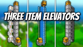 3 Item Elevators  Minecraft Tutorial 120 [upl. by Felike112]