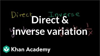 Direct and inverse variation  Rational expressions  Algebra II  Khan Academy [upl. by Hodess]