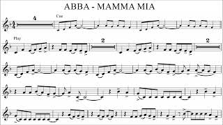 Clarinet Playalong  Mamma Mia  ABBA  with sheet music [upl. by Anastase]