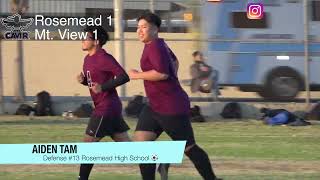 Rosemead High School vs MtView High School JV Soccer [upl. by Philis]