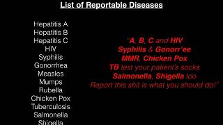 Reportable Diseases Song  USMLE Mnemonic [upl. by Reehsab]