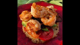 Blackstone Griddle Recipe Timelapse Shrimp Burger on the Blackstone Griddle With Jasmine Rice Bun [upl. by Auehsoj]