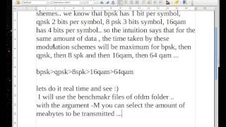 GNURADIO  Time taken by several modulation schemes BPSK QPSK 8PSK 16QAM 64QAM [upl. by Sukram]