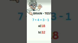 Brain Test basicmaths braintest mathspuzzle [upl. by Jamima11]