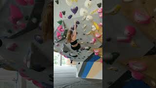 Patience work and effort💜 V0 boulderinggym bouldering climbing [upl. by Connett233]