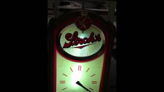 Strohs Beer Sign Motion Light with Clock MINNEAPOLIS MN [upl. by Axe973]