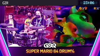 Super Mario 64 Drum by CZR in 2306  Awesome Games Done Quick 2024 [upl. by Tammy367]