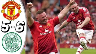 Manchester United Legends vs Celtic Highlight and Goals  Wayne Rooney Freekick [upl. by Thetes856]