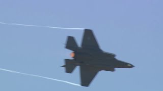 F35 Aerial Demonstration Debut at 2017 Paris Air Show [upl. by Nonnaehr601]