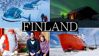 7 Days in FINLAND 😮 Lapland Glass Igloo Northern Lights Santa Claus  Travel Vlog [upl. by Annovy]