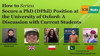 How to secure a PhD DPhil Position at the University of Oxford A Discussion with Current Students [upl. by Llehcnom]