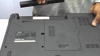 How to remove dell inspiron 1545 laptop battery [upl. by Oam]