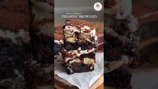 Tiramisu Brownies Recipe  Brown Butter Tiramisu Brownies  How to make Tiramisu cake at Home [upl. by Akinahs]