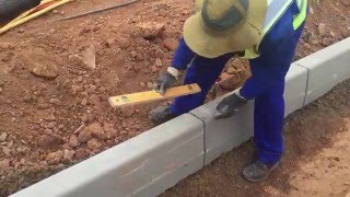 Installing Castle Bottom Kerbs [upl. by Norri283]